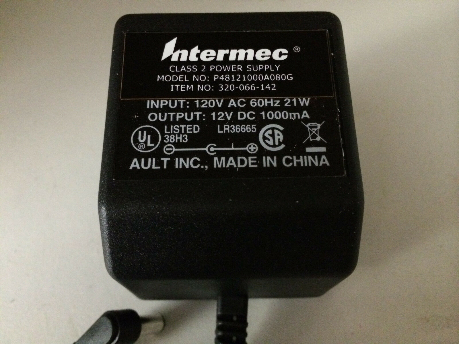 NEW Intermec PB40 490008-103 AC Adapter 12V DC 1000mA 320-066-142 Power Supply